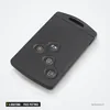 Carte-clé télécommande 4 boutons pour Renault Megane, Clio, puce PCF7952 - carte-clé vue de face, boutons visibles