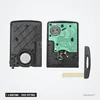 Carte-clé télécommande 4 boutons pour Renault Megane, Clio, puce PCF7952 - carte-clé démontée, intérieur du boîtier et lame