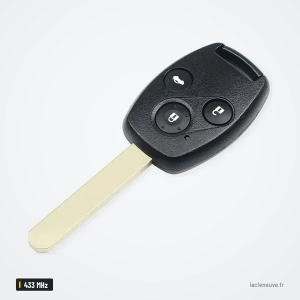 Clé à distance 433 MHz pour Honda CR-V, HR-V, Civic, Accord, puce ID46 - vue de face, quatre boutons