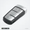 Clé intelligente 433 MHz 3 boutons pour Volkswagen Passat B6, B7, puce ID48 - vue de face, trois boutons rectangulaires
