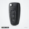 Clé pliante 3 boutons 433 MHz pour Ford Focus, Fiesta, Mondeo, puce 4D63 - vue de face, lame rentrée