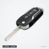 Clé pliante 3 boutons pour Ford Focus, Mondeo, Fiesta, Galaxy, lame HU101 - vue de trois quarts, lame dépliée