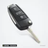 Clé pliante 315/434 MHz 3 boutons pour Audi A3, A4, TT, Q3, puce ID48 - clé pliée vue de profil