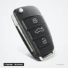 Clé pliante 315/434 MHz 3 boutons pour Audi A3, A4, TT, Q3, puce ID48 - clé pliée, vue de face