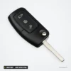 Clé pliante 433 MHz 3 boutons pour Ford Focus, Fiesta, lame HU101/FO21 - vue de face, clé posée à plat