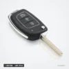 Clé pliante 433 MHz 3 boutons pour Hyundai Tucson, Santa Fe, lame TOY40 - clé pliée, vue de face tournée