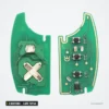 Clé pliante 433 MHz 3 boutons pour Hyundai Tucson, Santa Fe, lame TOY40 - dos de la coque avec circuit imprimé