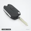 Clé pliante complète 2/3 boutons pour Mitsubishi Pajero, L200, puce ID46 - vue de face, bouton d'alarme rouge visible