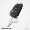 Clé pliante complète 2 à 5 boutons pour Opel Astra, Insignia, Zafira, puce ID46 - clé pliée vue de dos, lame repliée