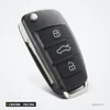 Clé pliante complète 3 boutons pour Audi A3, A4, Q3, TT, puce ID48 - dos de la clé, lame sortie