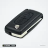 Clé pliante complète 433 MHz 2/3 boutons pour Citroën C3, C4, Peugeot 207, 307 - vue de face, deux boutons visibles