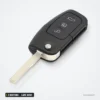 Clé pliante complète 433 MHz 3 boutons pour Ford Fusion, Focus, lame HU101 - vue de dessus, trois boutons visibles