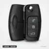 Clé pliante complète 433 MHz 3 boutons pour Ford Fusion, Focus, lame HU101 - clé ouverte, lame et boutons côte à côte