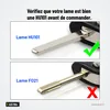 Clé pliante complète 433 MHz pour Ford Focus, Mondeo, puce 4D63/4D60 - comparaison de deux formes de lame