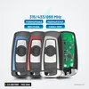 Clé de proximité 3/4 boutons pour BMW Série 1, 3, 5, 7, puce ID49 - trois coloris côte à côte avec étiquette technique