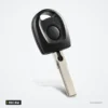 Clé à puce ID48 avec batterie pour Volkswagen Polo, Golf, Seat Ibiza, Octavia - tête ovale avec bouton, autre angle