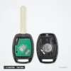 Clé télécommande 2/3 boutons pour Honda CR-V, HR-V, Civic, Accord, puce ID46 - coque ouverte, circuit imprimé et pile