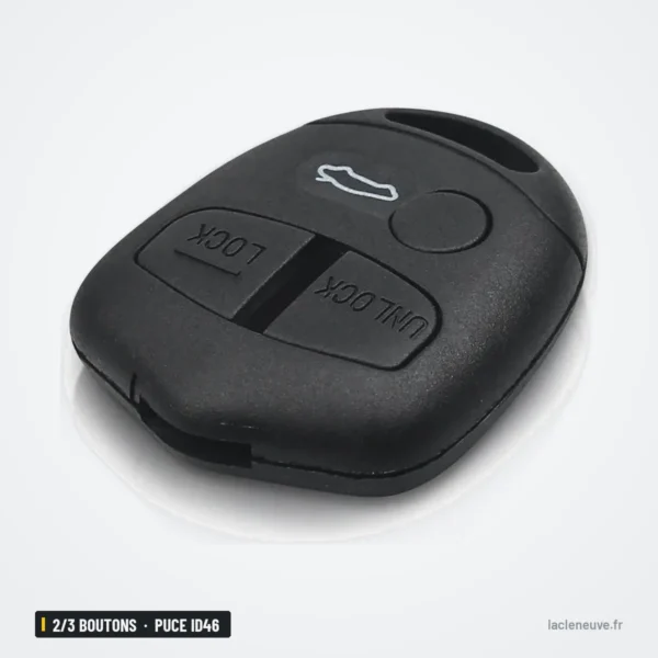 Clé télécommande 2/3 boutons pour Mitsubishi Pajero, Outlander, ASX, puce ID46 - coque ovale vierge, boutons de verrouillage