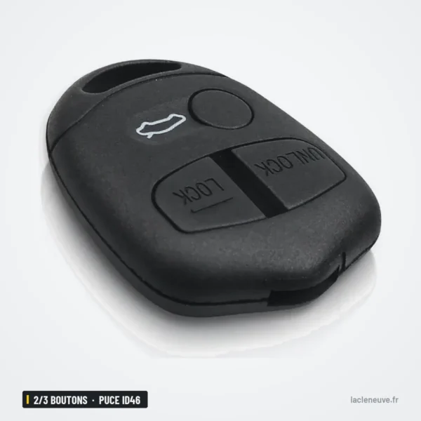 Clé télécommande 2/3 boutons pour Mitsubishi Pajero, Outlander, ASX - coque ovale avec bouton supplémentaire en haut