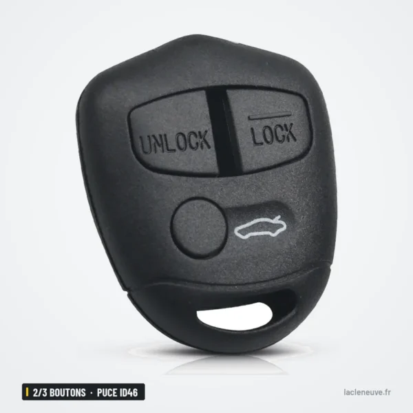 Clé télécommande 2/3 boutons pour Mitsubishi Pajero, Outlander, ASX, puce ID46 - coque avec texte unlock lock et coffre