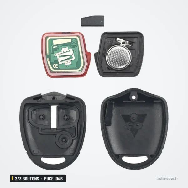 Clé télécommande 2/3 boutons pour Mitsubishi Pajero, Outlander, ASX, puce ID46 - pièces détachées, circuit imprimé et pile