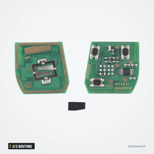 Clé télécommande 2/3 boutons pour Mitsubishi Triton, Pajero, Lancer, MIT8 - circuit imprimé recto et verso
