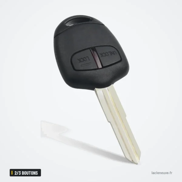 Clé télécommande 2/3 boutons pour Mitsubishi Triton, Pajero, Lancer, MIT8 - clé vue de profil, lame visible