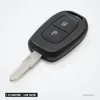Clé télécommande 2/3 boutons pour Renault Clio, Dacia Duster, lame VAC102 - vue de face, forme arrondie