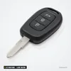 Clé télécommande 2/3 boutons pour Renault Clio, Dacia Duster, lame VAC102 - vue de face, trois boutons