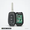 Clé télécommande 2/3 boutons pour Renault Clio, Dacia Duster, lame VAC102 - coque ouverte avec circuit, lame à côté