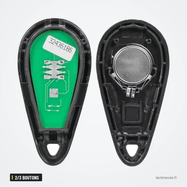 Clé télécommande 2/3 boutons pour Subaru Forester, Impreza, Legacy, Outback - coque ouverte avec circuit et pile