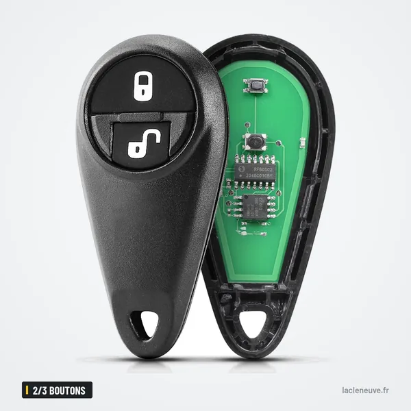 Clé télécommande 2/3 boutons pour Subaru Forester, Impreza, Legacy, Outback - coque fermée et carte électronique
