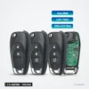 Clé télécommande 2 à 4 boutons pour Chevrolet Cruze, Malibu, puce ID46 - quatre clés pliantes alignées