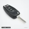 Clé télécommande 2 à 4 boutons pour Chevrolet Cruze, Malibu, puce ID46 - vue de face, légèrement inclinée