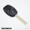 Clé télécommande 2 à 4 boutons pour Honda CR-V, Accord, City, Fit, lame HON66 - vue de face, trois boutons