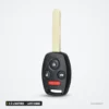 Clé télécommande 2 à 4 boutons pour Honda CR-V, Accord, City, Fit, lame HON66 - vue de face, boutons incurvés et bouton rouge