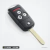 Clé télécommande 2 à 4 boutons pour Honda CR-V, Jazz, Accord, Acura, lame HON66 - lame sortie, vue de trois quarts