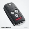 Clé télécommande 2 à 4 boutons pour Honda CR-V, Jazz, Accord, Acura, lame HON66 - vue de face, bouton rond en haut