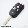 Clé télécommande 2 à 4 boutons pour Honda CR-V, Jazz, Accord, lame HON66 - lame sortie, vue de face
