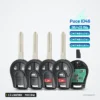 Clé télécommande 2 à 4 boutons pour Nissan Rogue, Juke, Versa, Cube - cinq clés alignées, une coque ouverte avec circuit