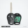Clé télécommande 2 à 4 boutons pour Nissan Rogue, Juke, Versa, Cube, puce ID46 - coque ouverte avec circuit imprimé visible