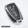 Clé télécommande 2 à 5 boutons pour Chevrolet Cruze, Spark, Equinox, puce ID46 - coque chromée fermée, vue de trois quarts