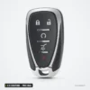 Clé télécommande 2 à 5 boutons pour Chevrolet Cruze, Spark, Equinox, puce ID46 - coque noire fermée, vue de face
