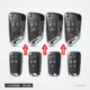Clé télécommande 2 à 5 boutons pour Opel Astra, Corsa, Insignia, puce ID46 - quatre versions comparées, fermées et ouvertes