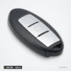 Clé télécommande 2 boutons pour Nissan Qashqai, X-Trail, Juke, puce 4A/ID46 - vue de profil, boutons visibles