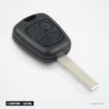 Clé télécommande 2 boutons pour Peugeot 207, 307, Citroën C3, C4, 433 MHz, ID46 - vue de profil, lame visible