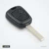 Clé télécommande 2 boutons pour Peugeot 207, 307, Citroën C3, Picasso, ID46 - vue de profil, lame visible