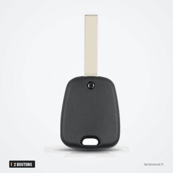 Clé télécommande 2 boutons pour Peugeot 207, 307, Citroën C3, Picasso, ID46 - dos de la coque, sans bouton