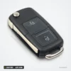 Clé télécommande 2 boutons pour VW Golf, Passat, Seat Ibiza, lame HU66 - clé pliée vue de dos
