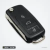 Clé télécommande 3+1 boutons pour Ford Focus, Mustang, Explorer, puce ID63 - clé pliante vue de face, lame rentrée